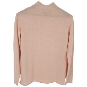 Camomilla Italy Peach Wool Blend Roll Neck Fine Knit Sweater Womens Size 14